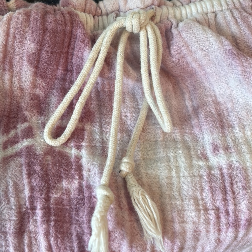 Madewell x Warm Purple and White Tie Dye Sweater Tank with Elastic Rope Tie M - Picture 5 of 8